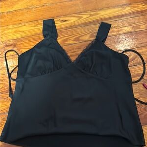 3 for $10 Black Sleeveless Cami Tie Back Detail